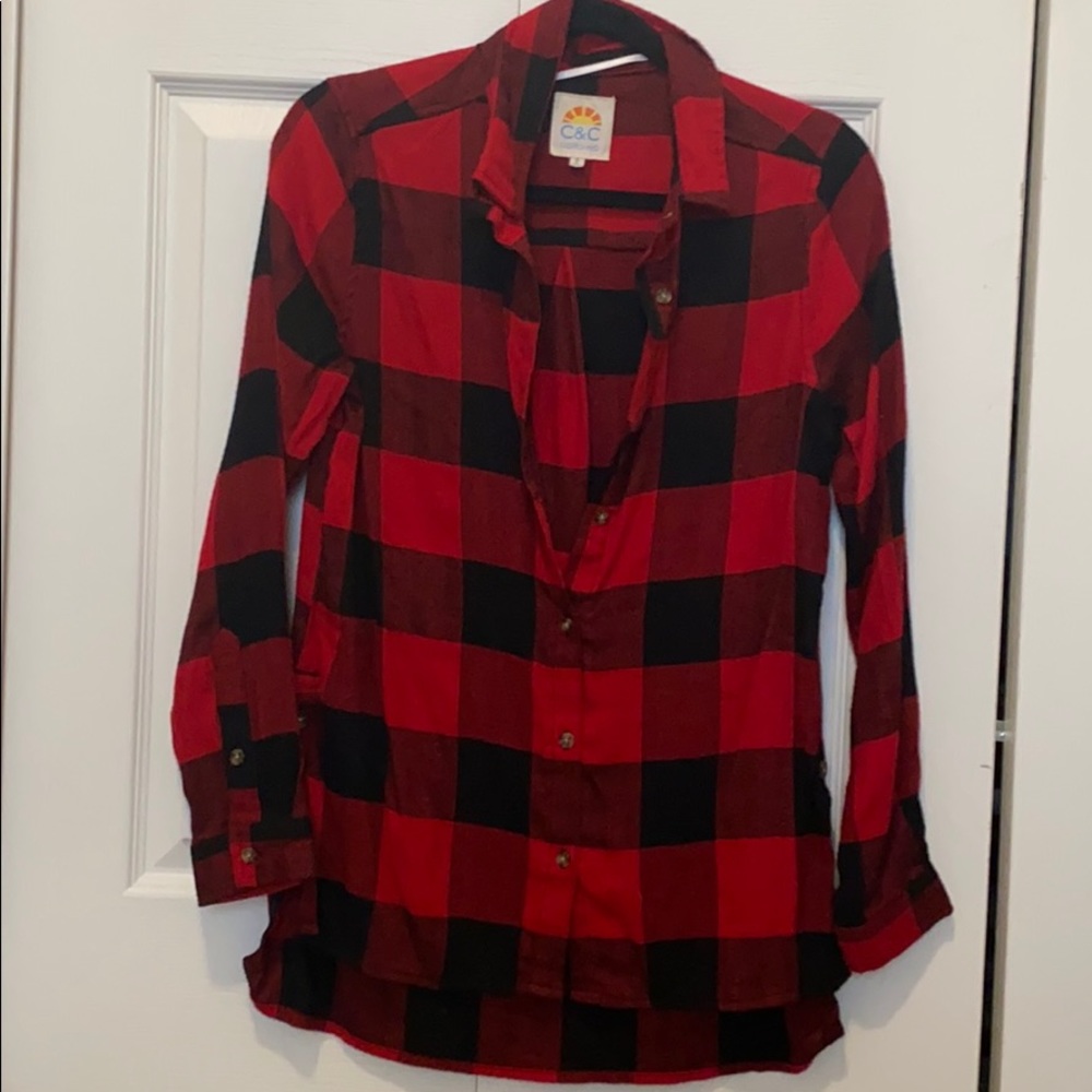 Red flannel hi Lo shirt